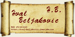 Hval Beljaković vizit kartica